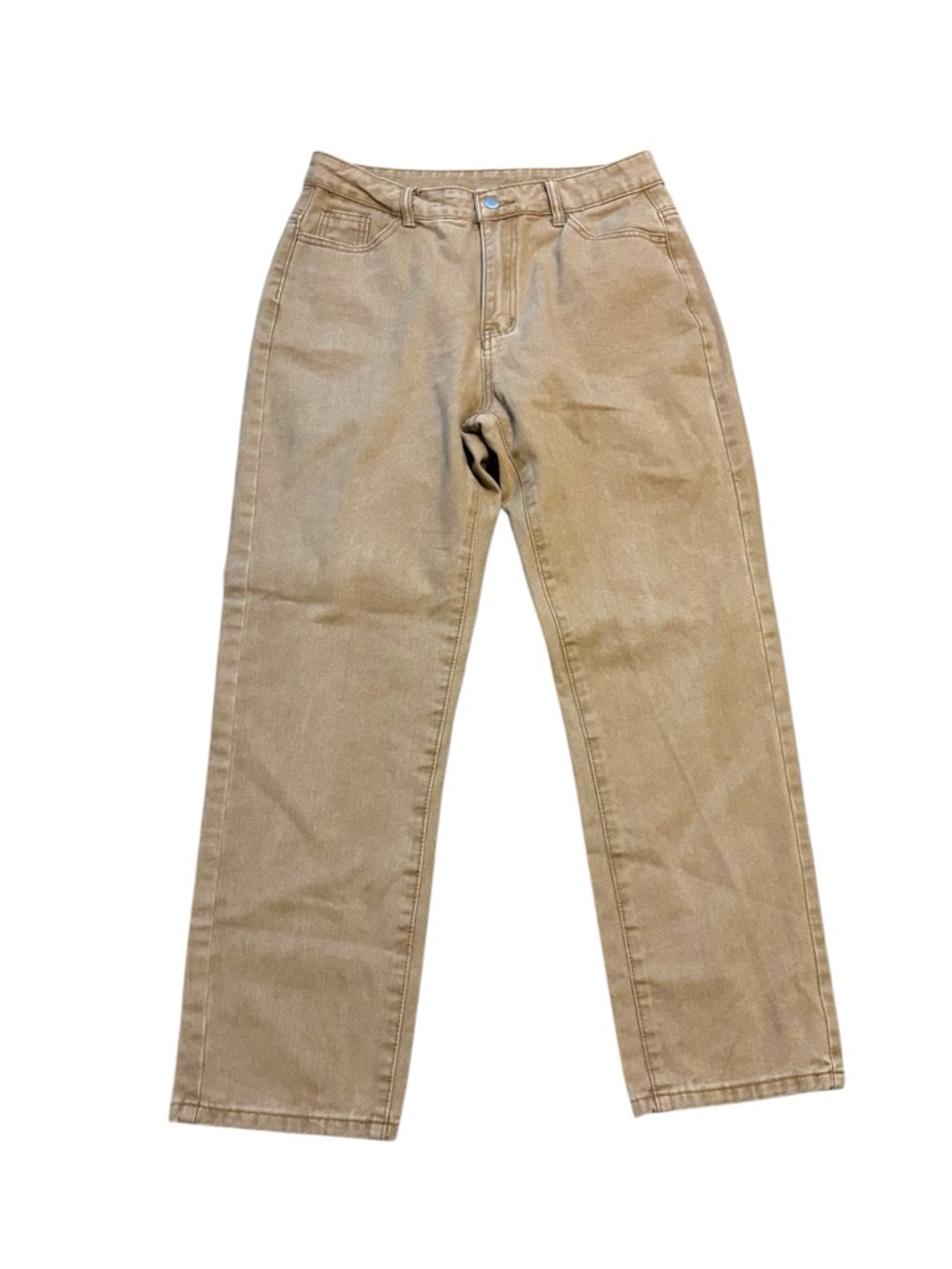 SHEIN Tan Straight-Leg Jeans Size 30